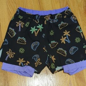 Chubbies Purple and Black Ultimate Training Shorts